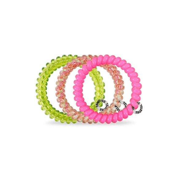 TELETIES Small Spring Coil Hair Ties - Set of 3 - Picture 2 of 4